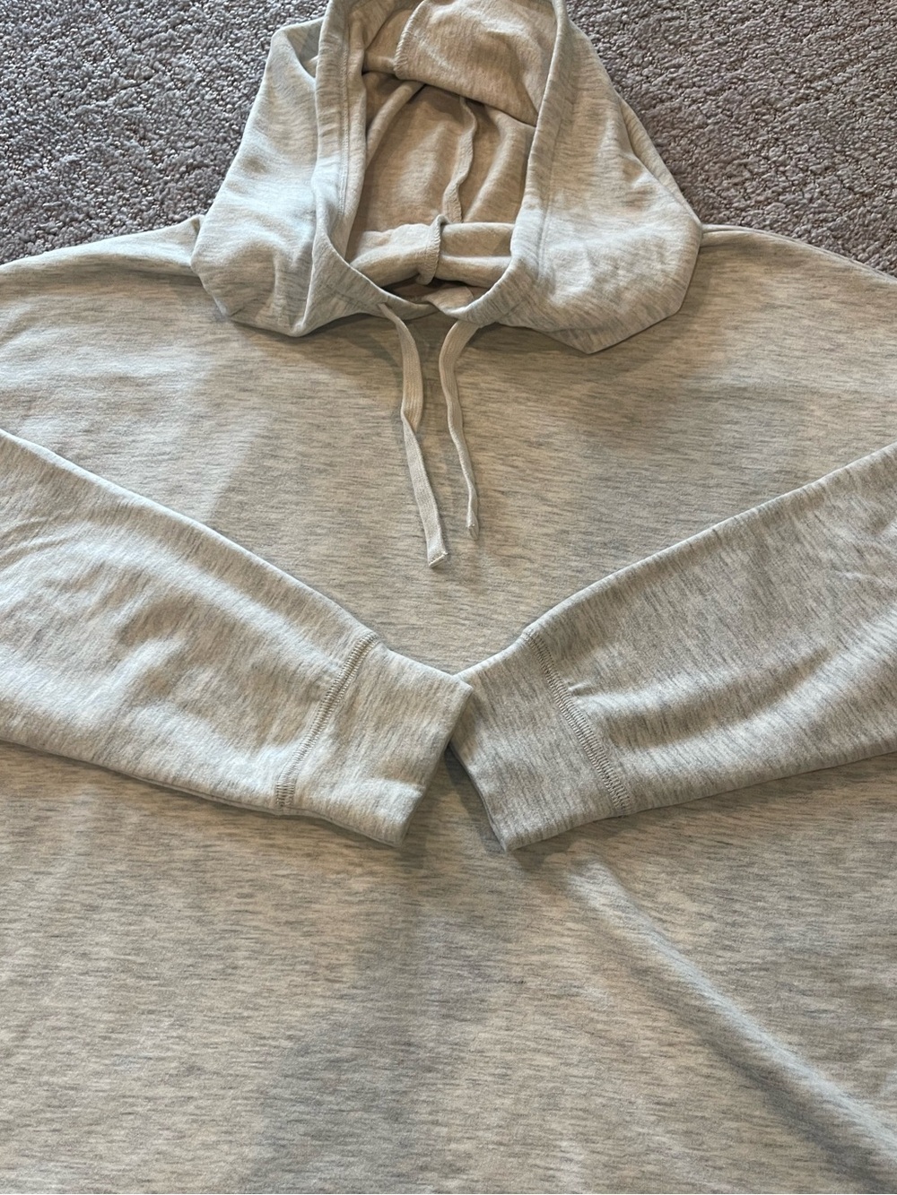 Barefoot Dreams Malibu Collection Butter Soft Hoodie, Heathered Cream, Sz. XS - Picture 13 of 16